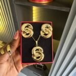 Gold plated necklace set