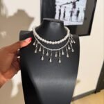 Pearl and gem duo necklace