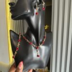 Alice vintage rose necklace set