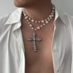 Double Cross detachable cross necklace