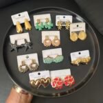 A + steel sugar earrings