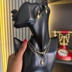 Gold plated necklace set