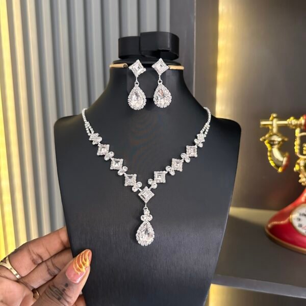 simple bridal necklace set junejewelries wholesale lagos