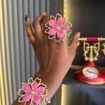 Flower bracelet and ring set