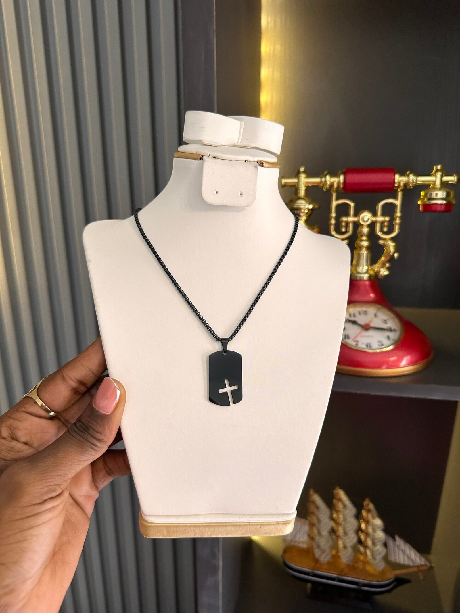 img_7648 Men’s tag necklace - Image 1
