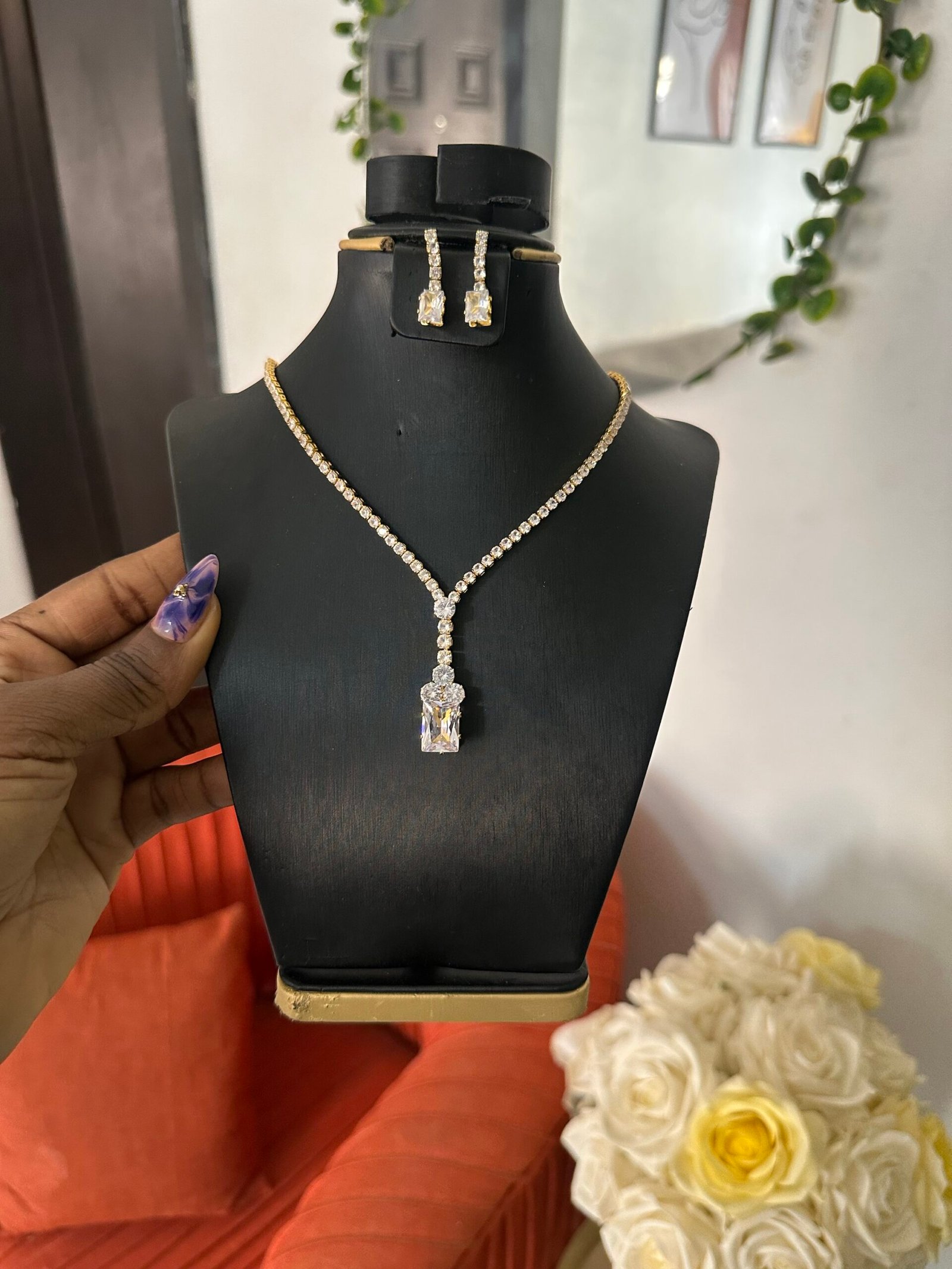 img_9837-2 Diamond cut tennis necklace - Image 1