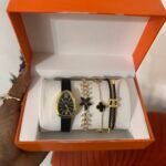 Women’s leather watch set