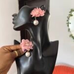 Blush flower earring