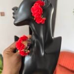 Cuff flower earrings