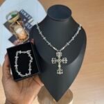 Cross vintage bracelet and necklace set