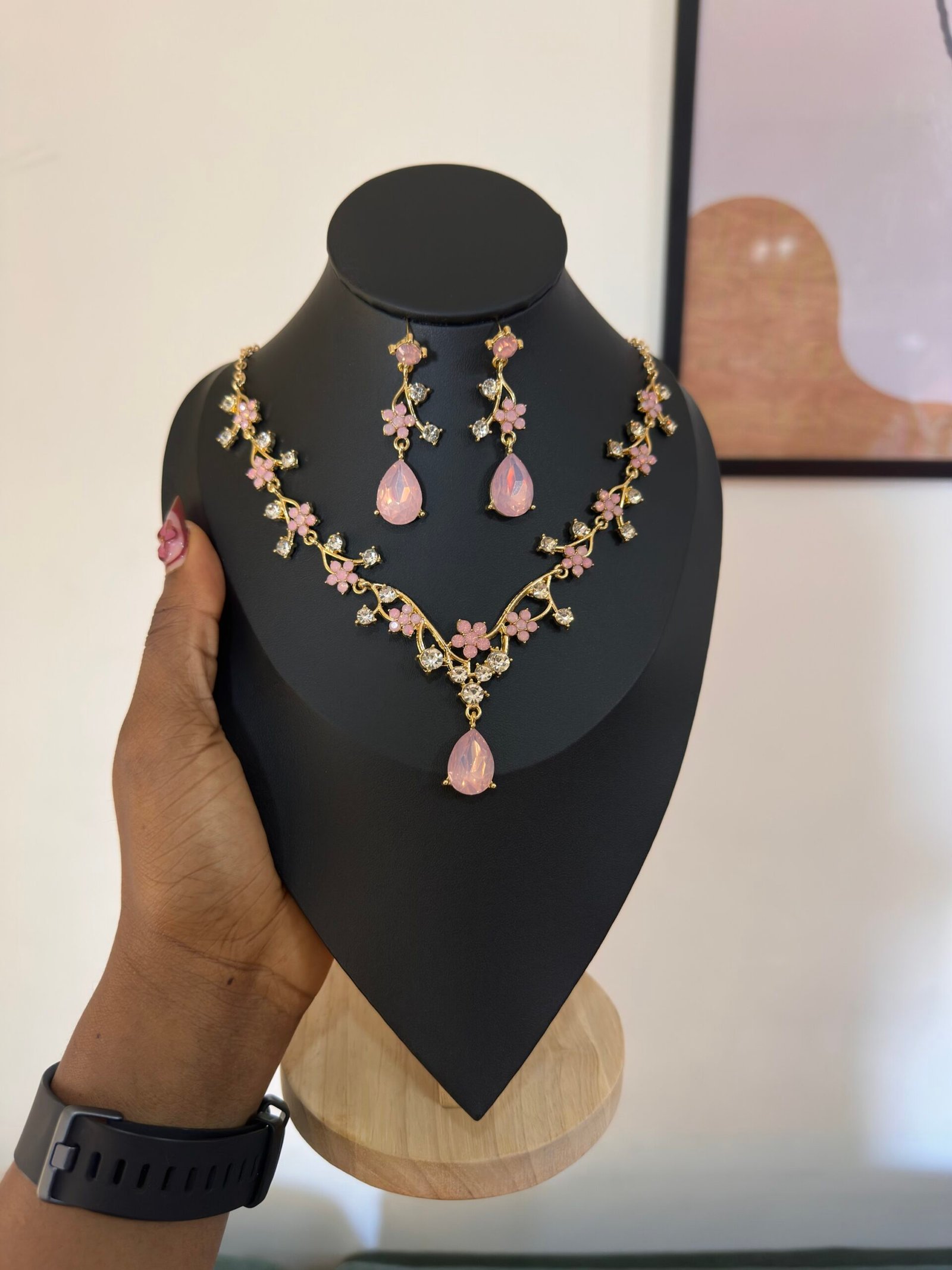 img_5443-2 Owambe flower Necklace Set - Image 1