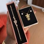 Dainty necklace and bracelet set