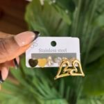 Dainty steel earring set