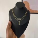 Layered zirconia necklace